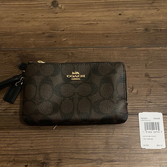 Coach double zipper wristlet - Picture 2 of 5